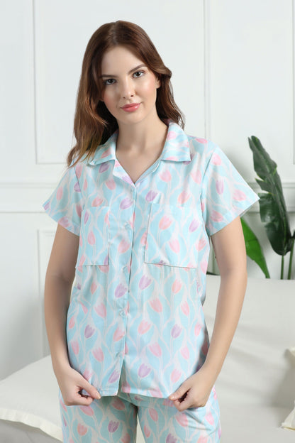 Tulip Haze Braless PJ Set House of Comfort