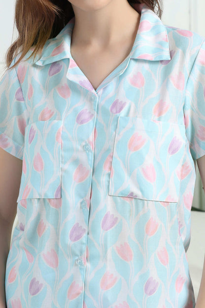 Tulip Haze Braless PJ Set House of Comfort