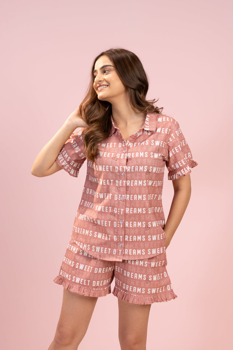 Sleepy Letters Shorts Set House of Comfort