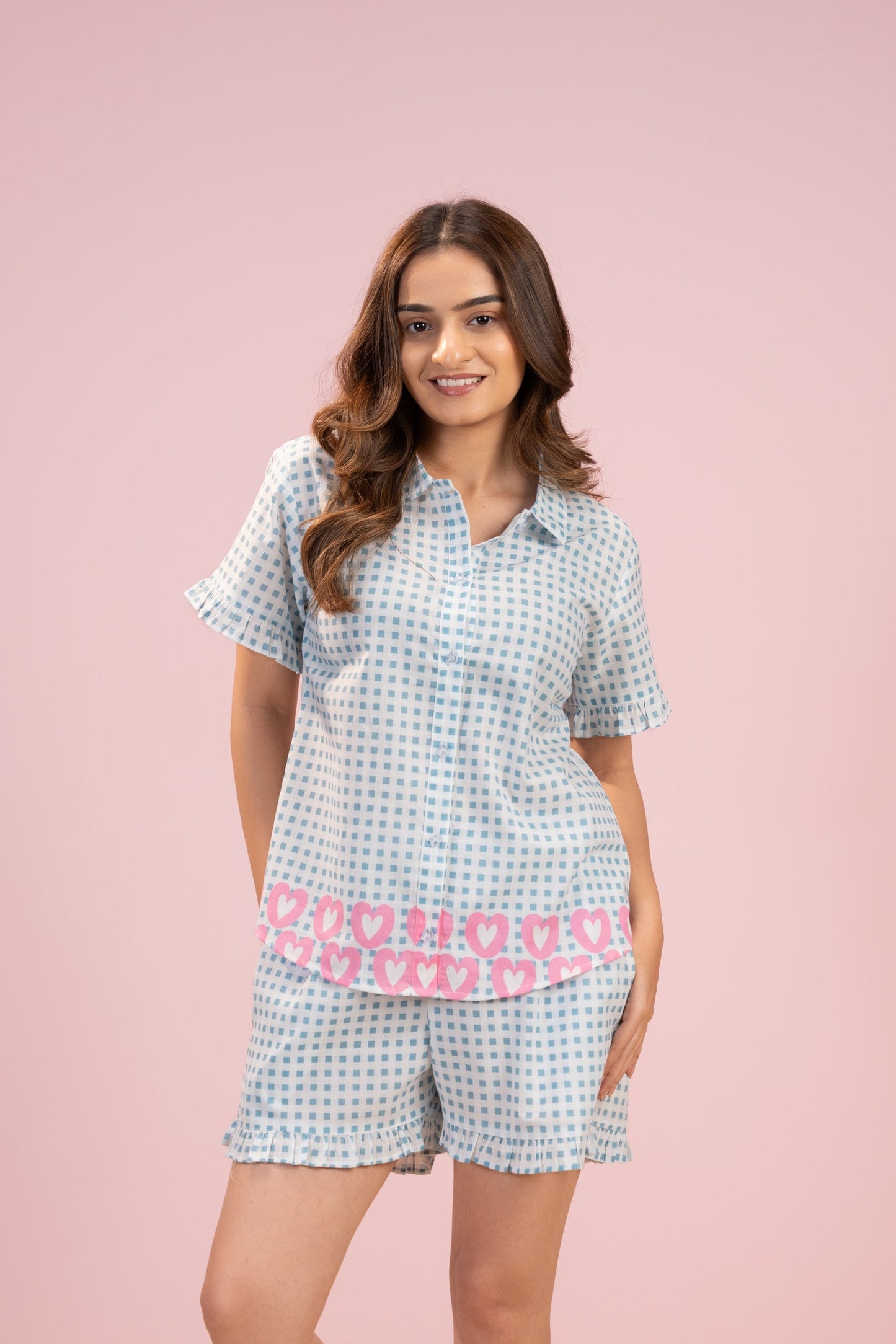 Love Grid Shorts Set House of Comfort