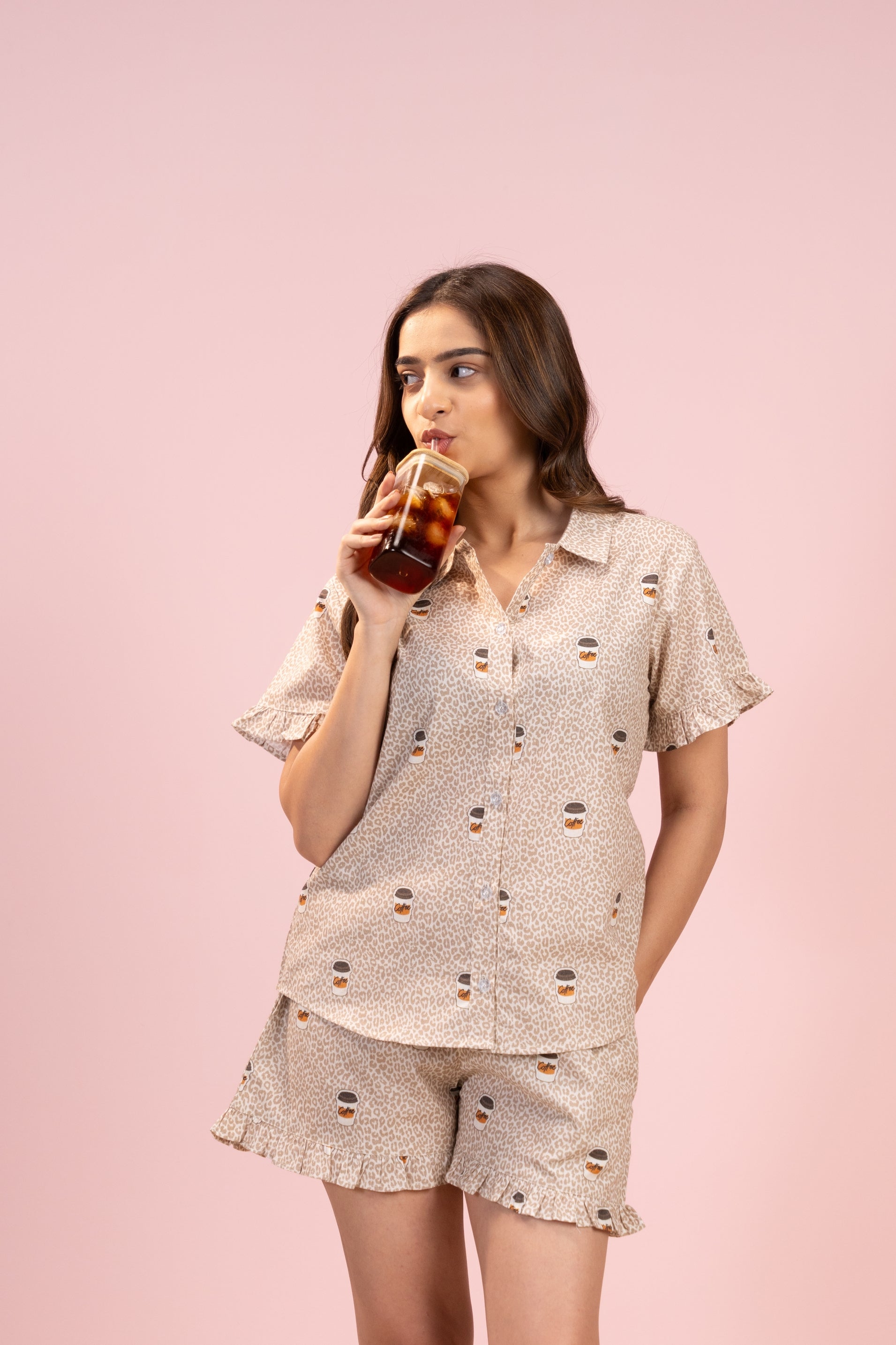 Coffee Cuddle Shorts Set House of Comfort