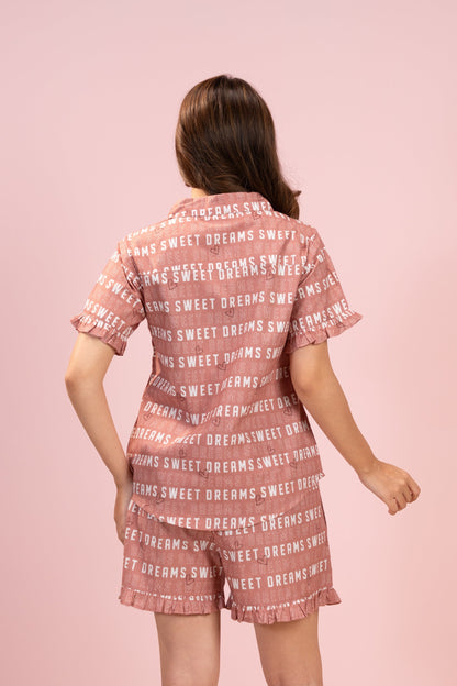 Sleepy Letters Shorts Set House of Comfort