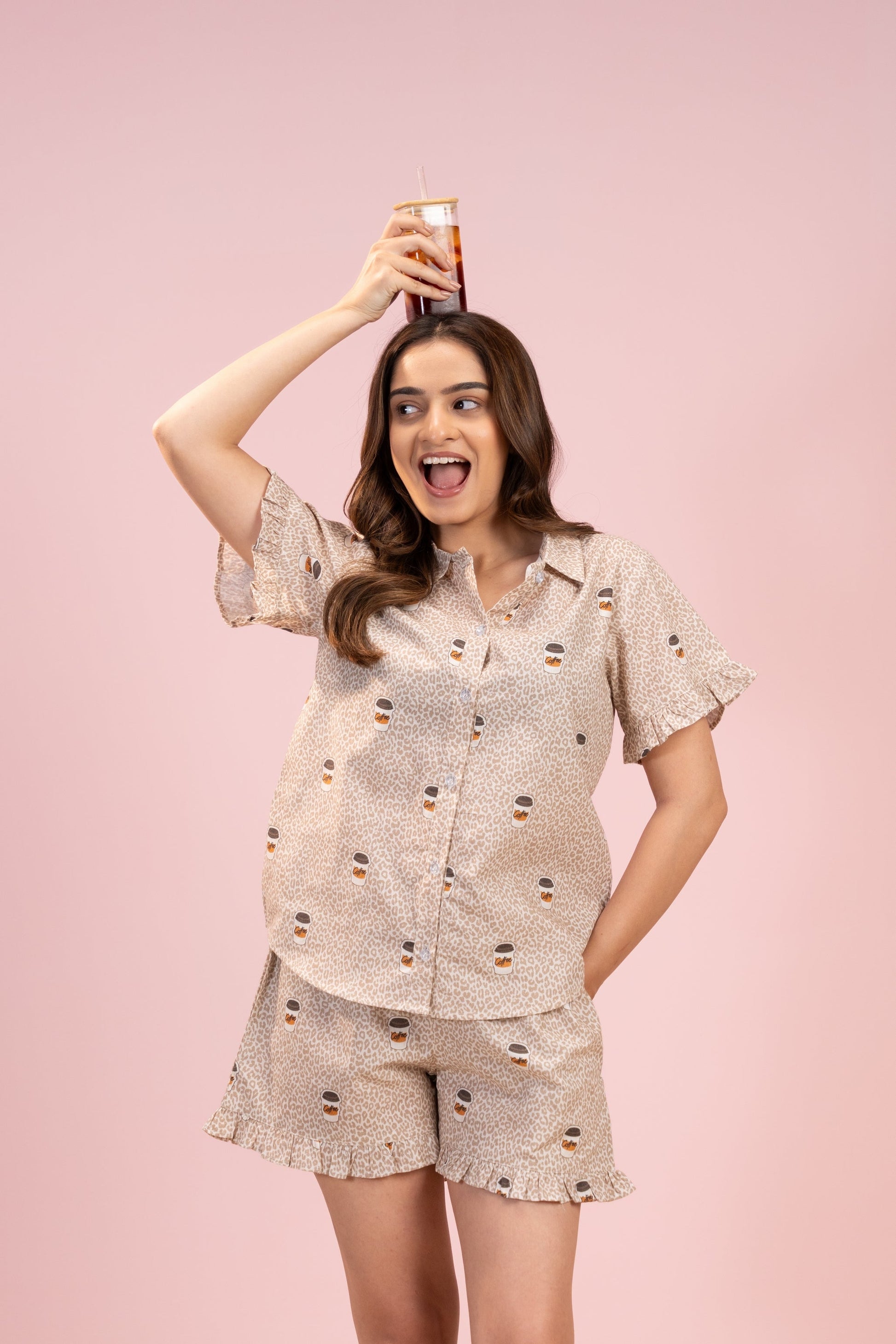Coffee Cuddle Shorts Set House of Comfort