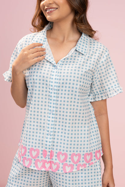 Love Grid Shorts Set House of Comfort