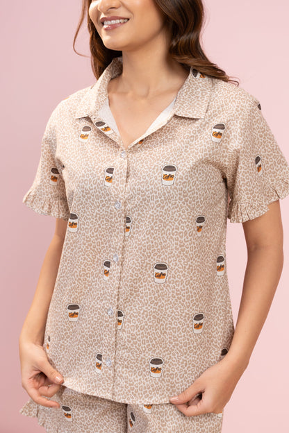 Coffee Cuddle Shorts Set House of Comfort