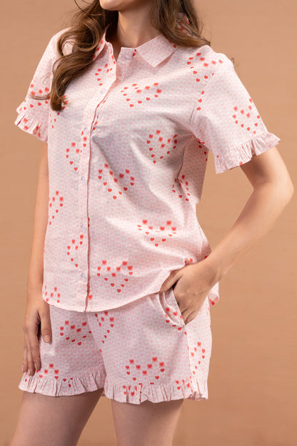Love All Over Shorts Set House of Comfort