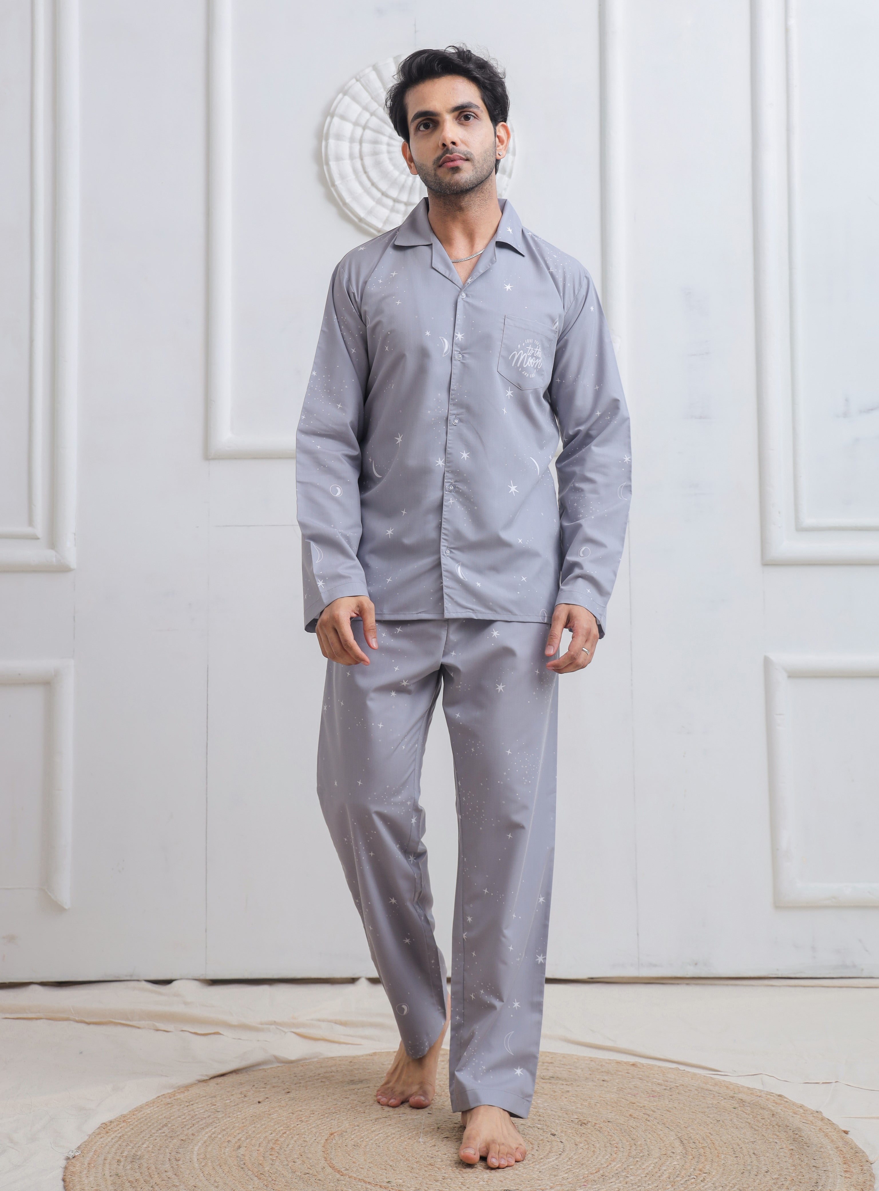 The Lovebirds Couple PJ Set-Male thehouseofcomfort