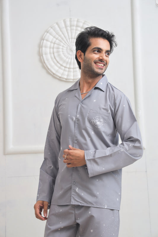 The Lovebirds Couple PJ Set-Male thehouseofcomfort