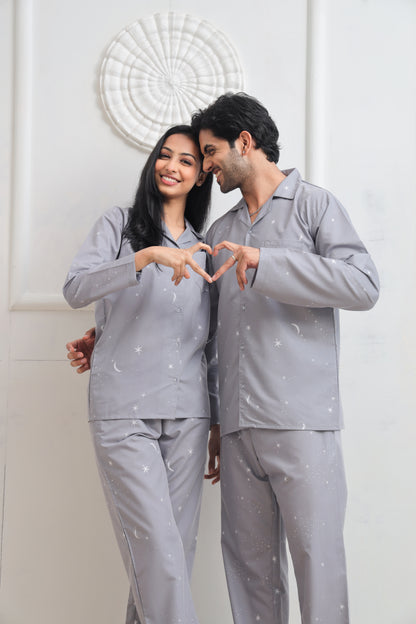The Lovebirds Couple PJ Set-Male thehouseofcomfort