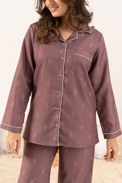 Midnight Feathers PJ Set