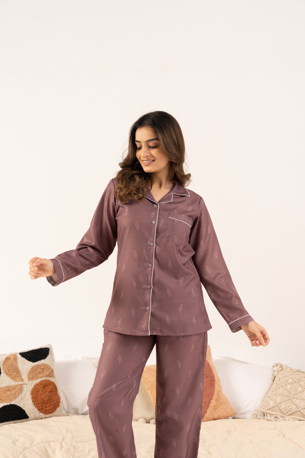 Midnight Feathers PJ Set