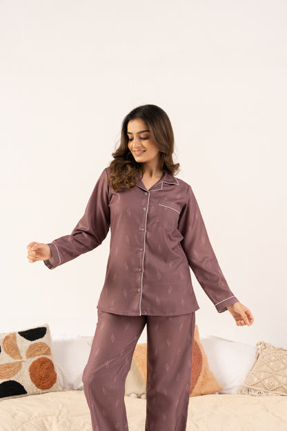 Midnight Feathers PJ Set