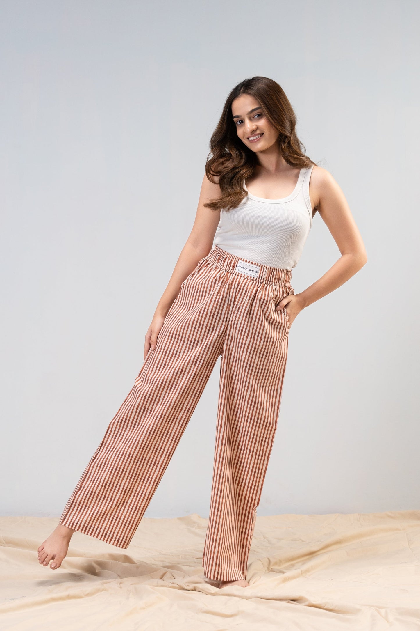 Mocha Stripe Pajamas House of Comfort