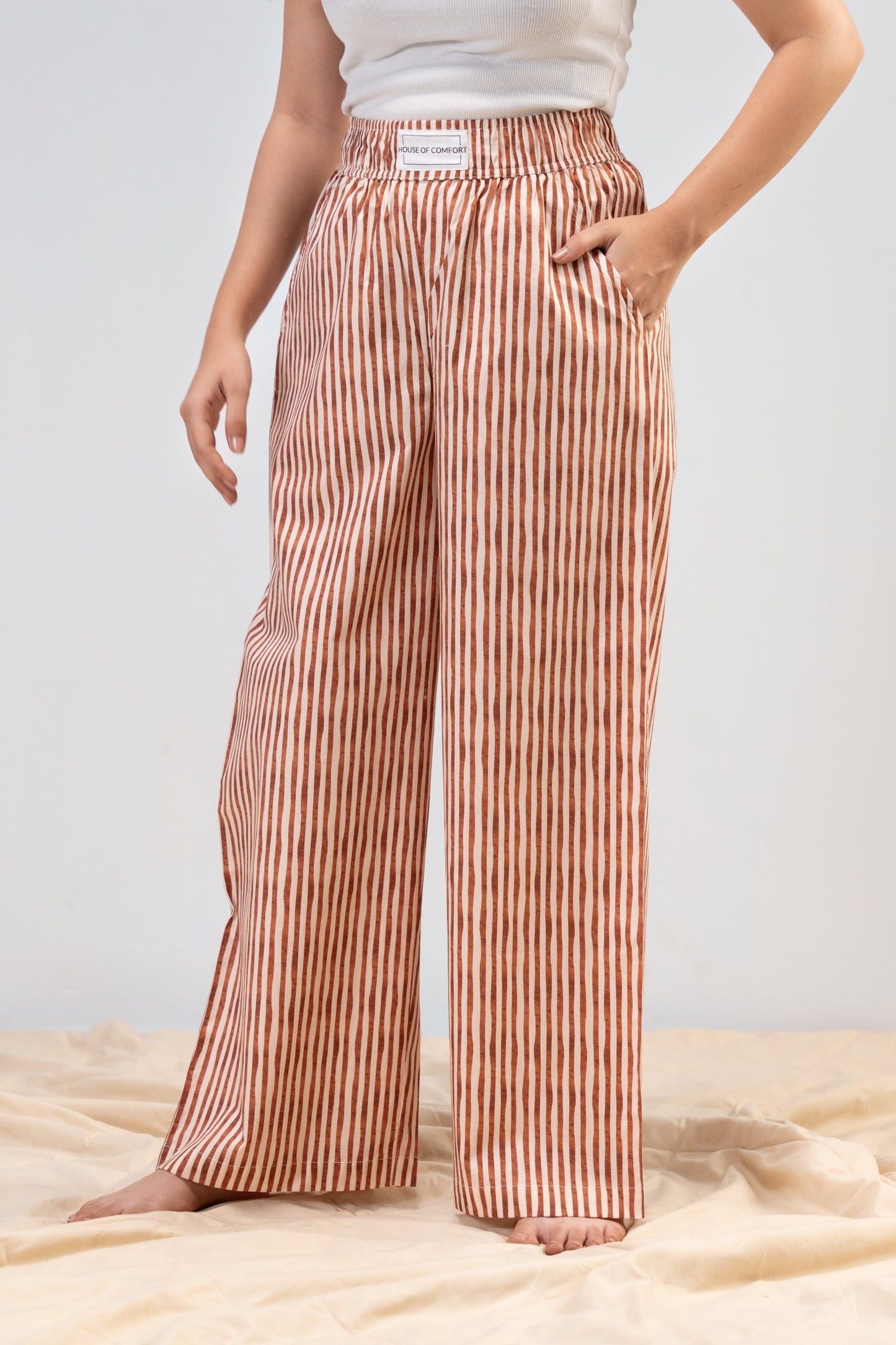 Mocha Stripe Pajamas House of Comfort