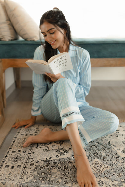 The Classic Pinstripe PJ Set House of Comfort