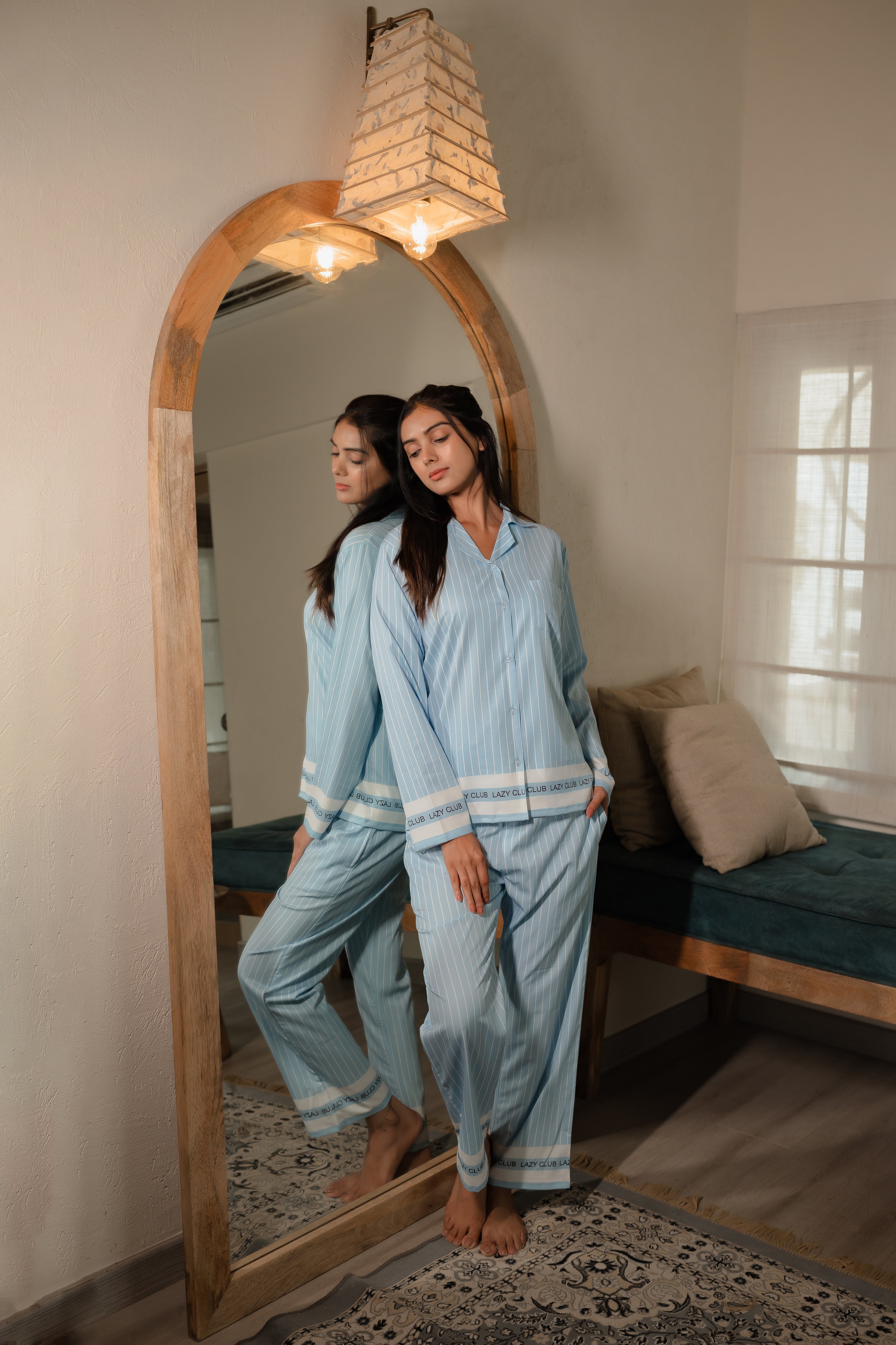 The Classic Pinstripe PJ Set House of Comfort