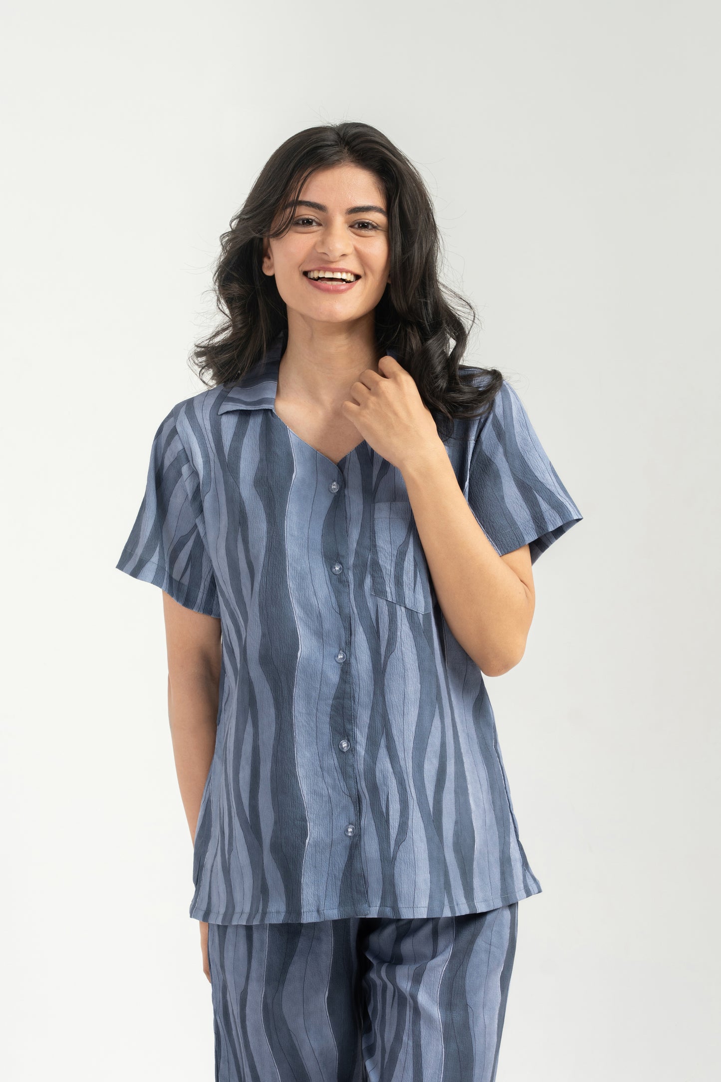 Oceanic Stripes PJ Set House of Comfort