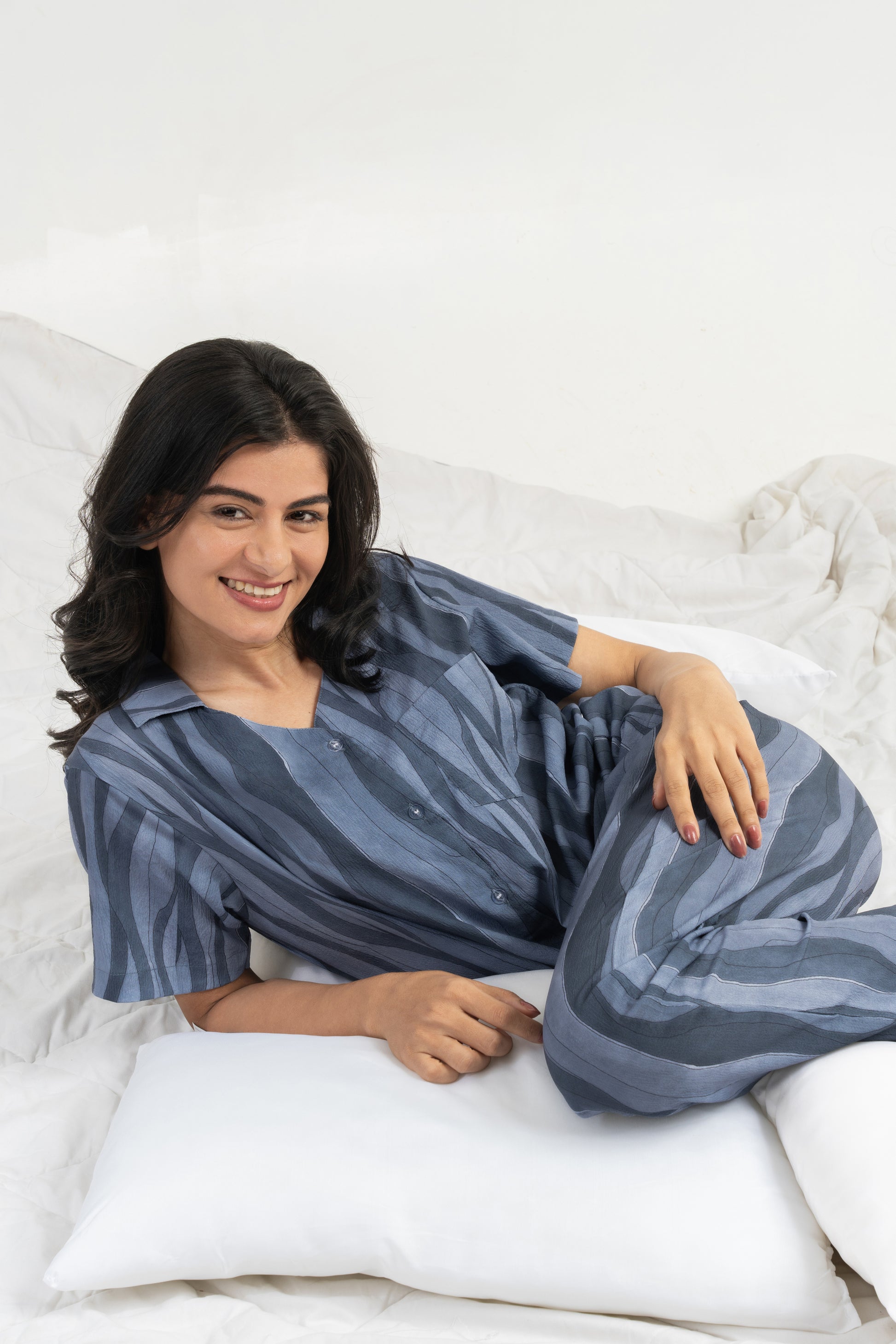 Oceanic Stripes PJ Set House of Comfort
