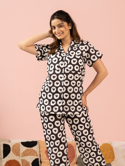 Retro Romance Braless PJ Set House of Comfort