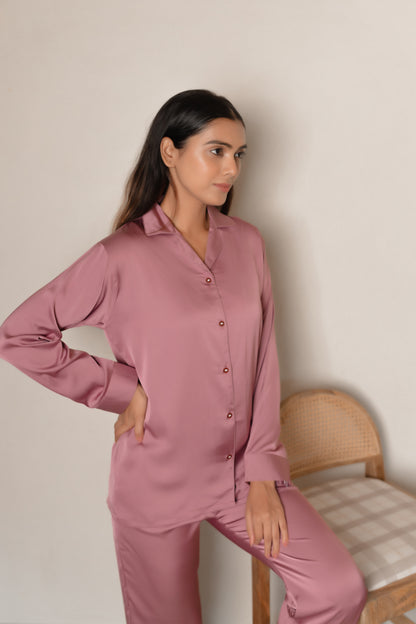 Rose Vale Luxe Satin PJ Set House of Comfort