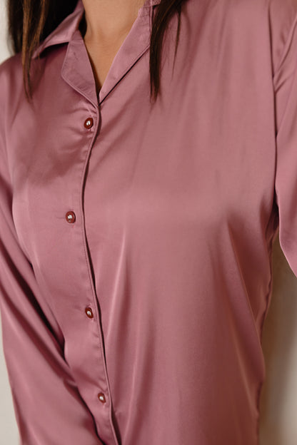 Rose Vale Luxe Satin PJ Set House of Comfort