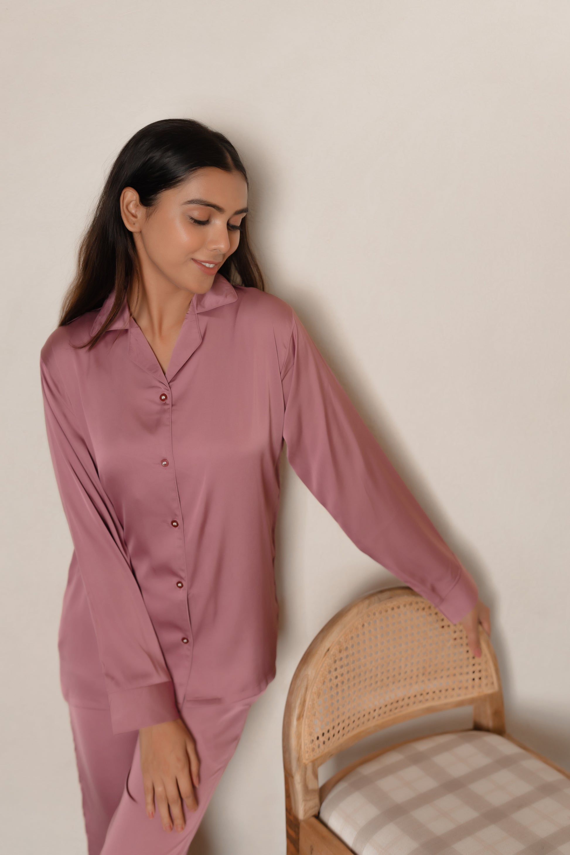 Rose Vale Luxe Satin PJ Set House of Comfort