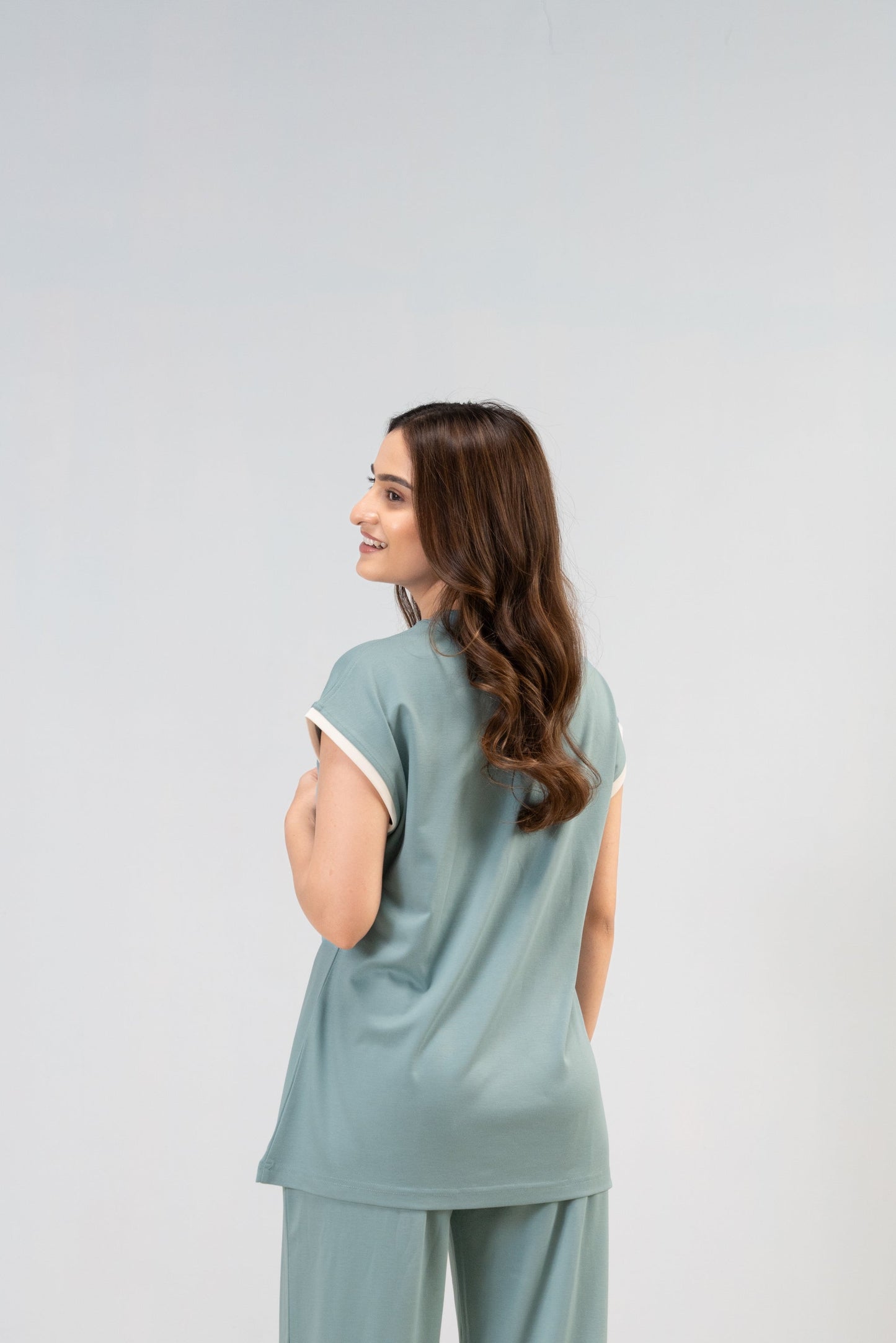 Sage Green Lycra PJ Set House of Comfort