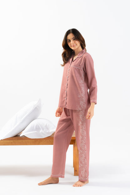 Side Floral PJ Set thehouseofcomfort