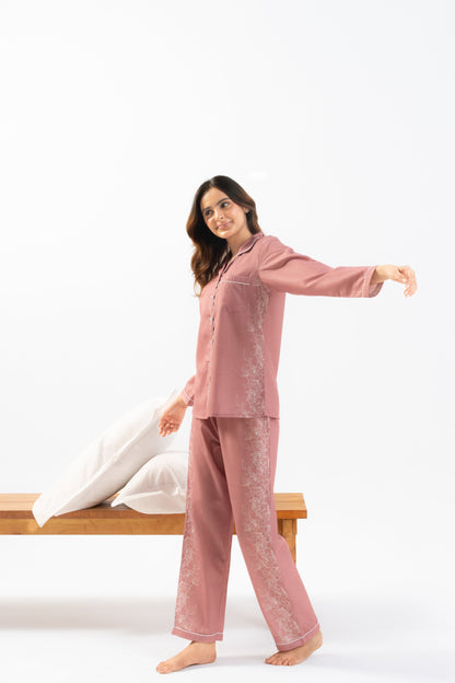 Side Floral PJ Set thehouseofcomfort