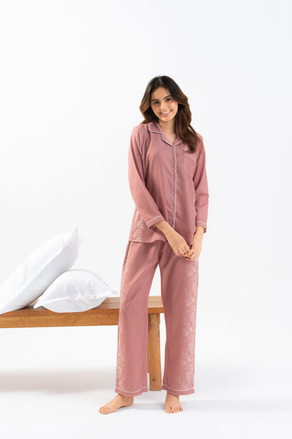 Side Floral PJ Set thehouseofcomfort