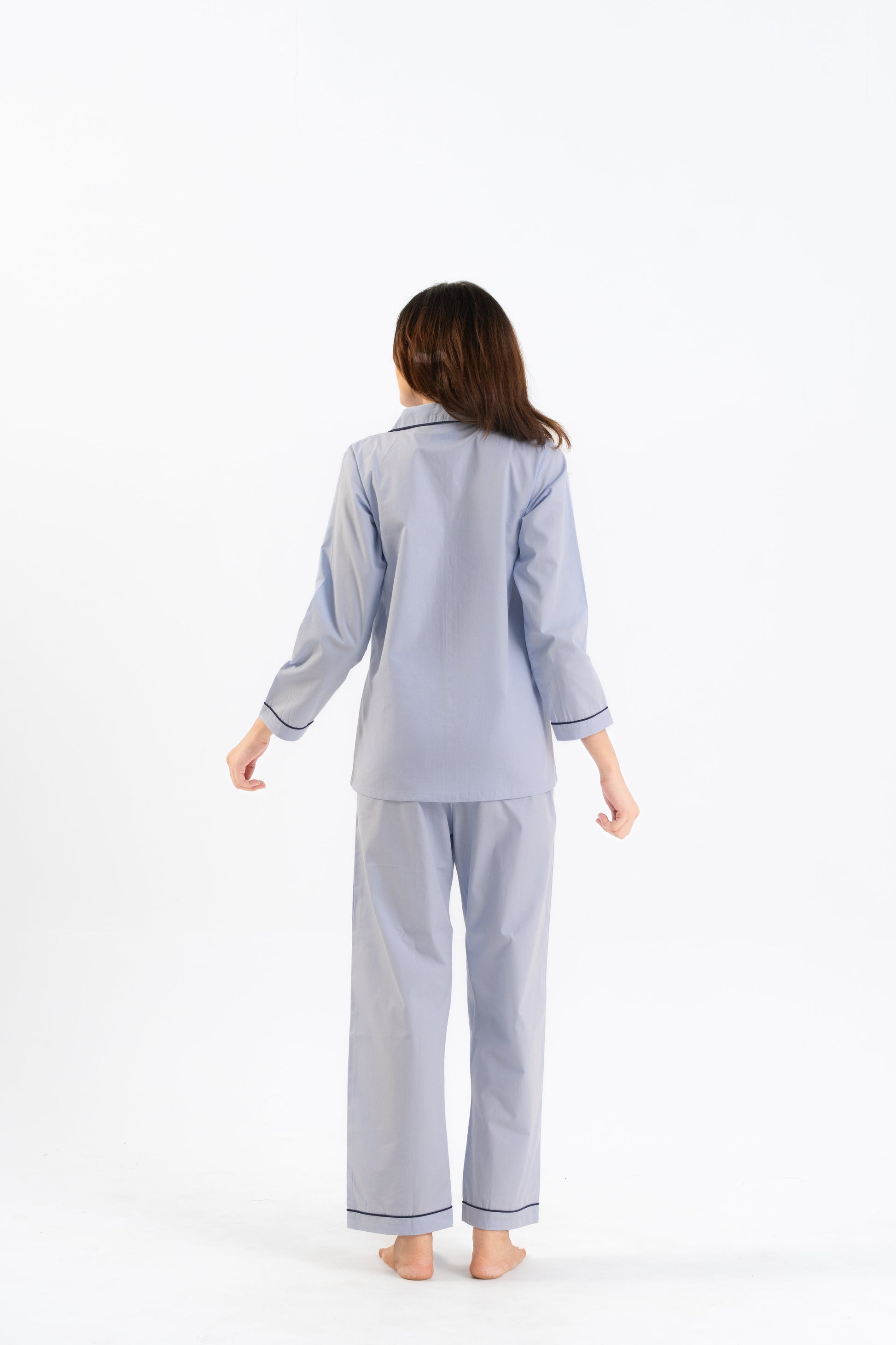 Light Blue Cotton PJ Set - Female House of Comfort