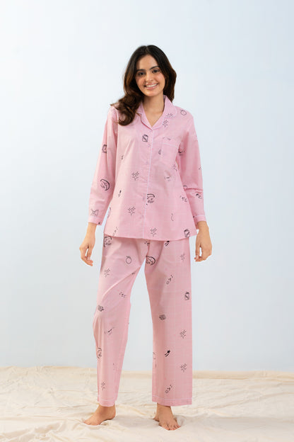 Sleepy Grid PJ Set House of Comfort