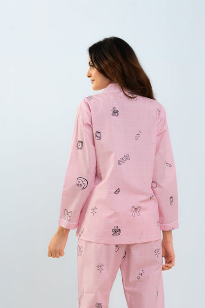 Sleepy Grid PJ Set House of Comfort