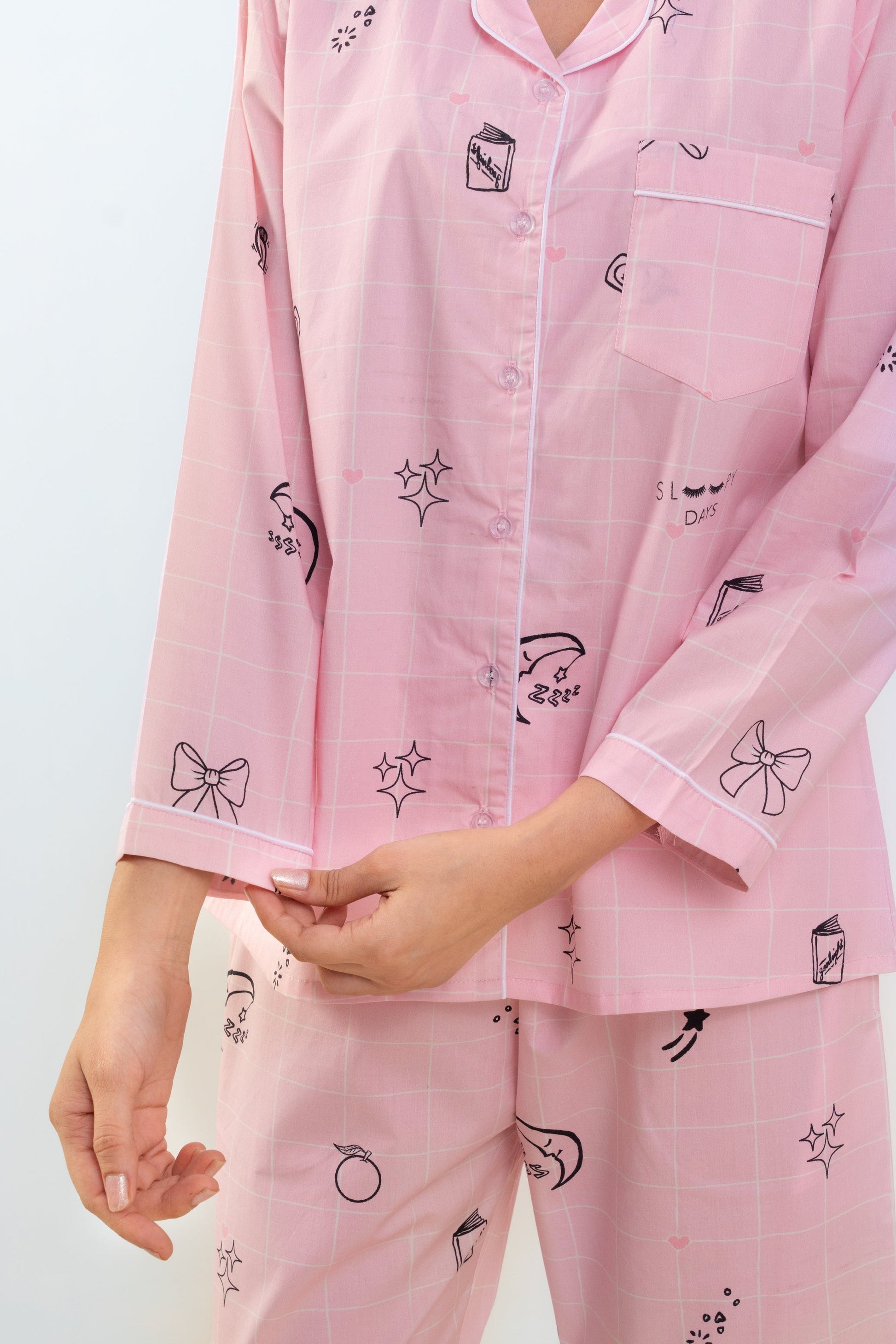 Sleepy Grid PJ Set House of Comfort