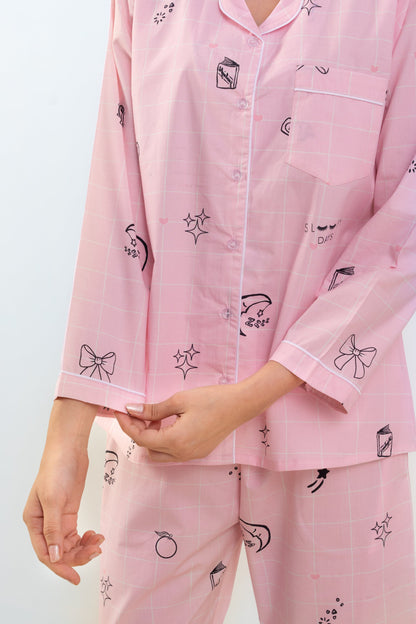 Sleepy Grid PJ Set House of Comfort