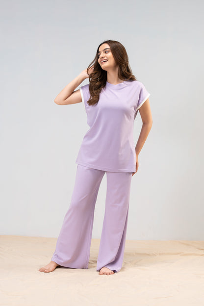 Soft Lavender Lycra PJ Set House of Comfort