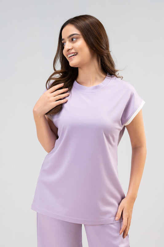 Soft Lavender Lycra PJ Set House of Comfort