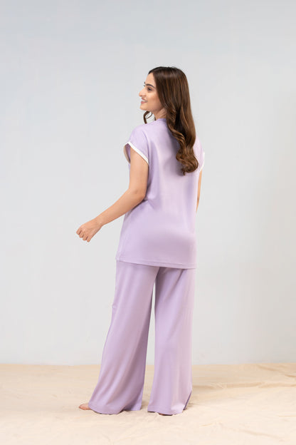 Soft Lavender Lycra PJ Set House of Comfort