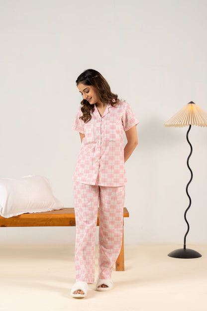 Sugar Squares Braless PJ Set House of Comfort