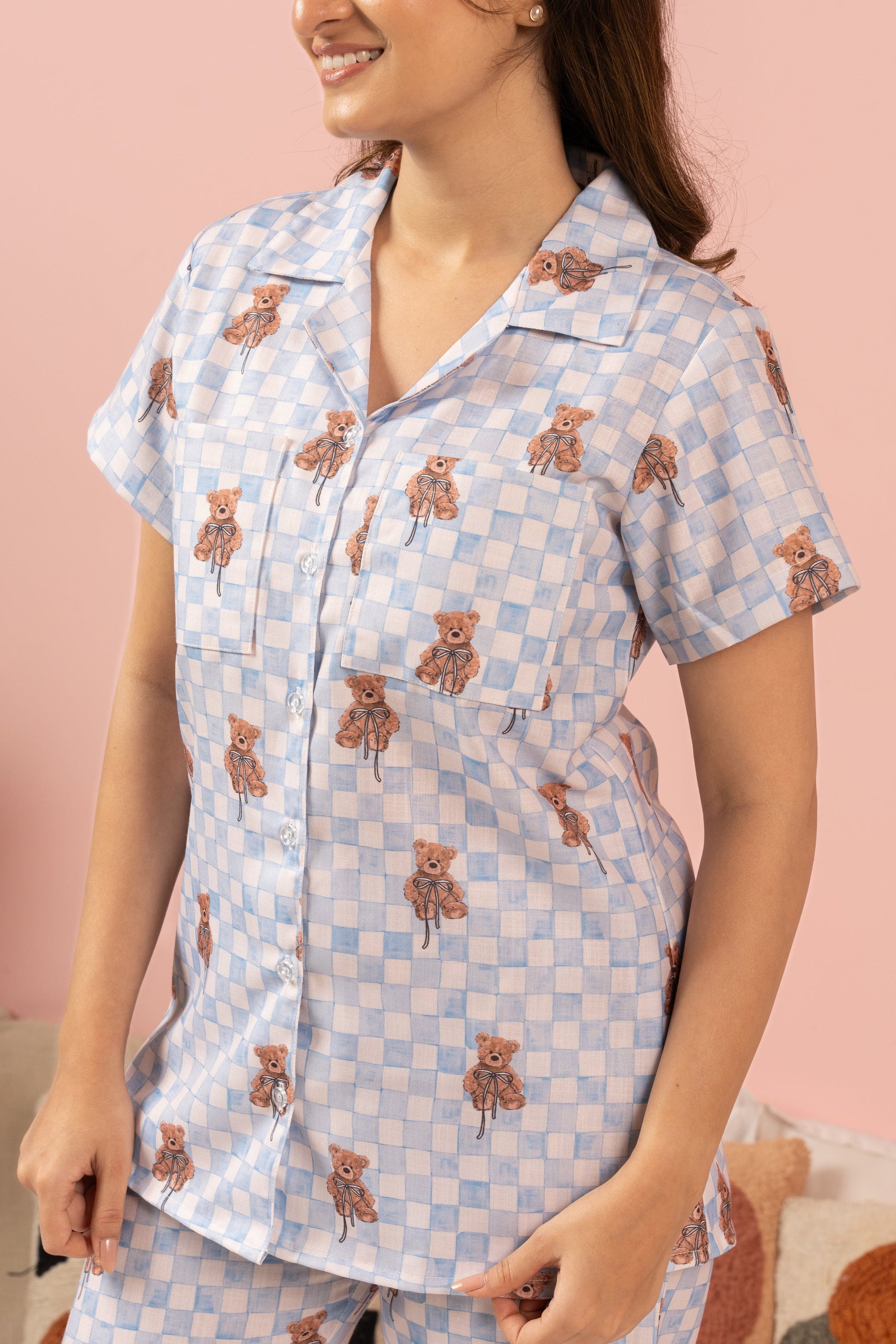 Teddy Tucks Braless PJ Set House of Comfort
