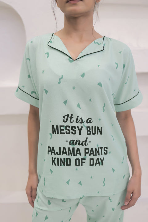 The Messy Bun for the Win PJ Set House of Comfort