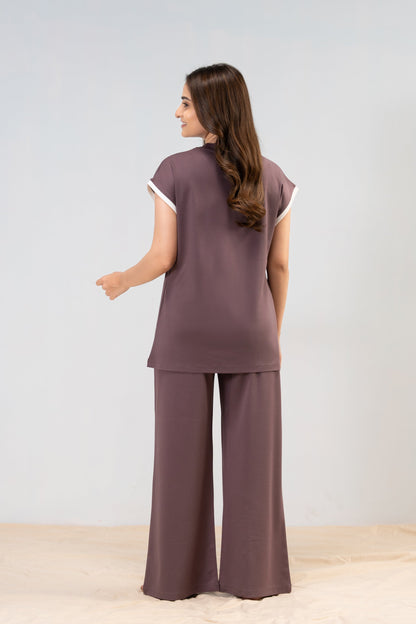 Vintage Wine Lycra PJ Set House of Comfort