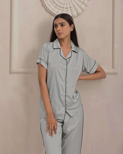 Winter Green Luxe Satin PJ Set House of Comfort
