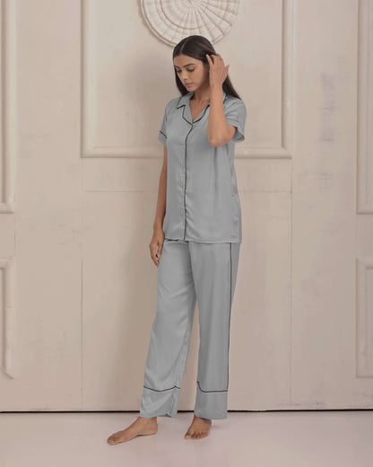 Winter Green Luxe Satin PJ Set House of Comfort