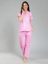 Pink Candy Striped PJ Set