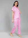Pink Candy Striped PJ Set