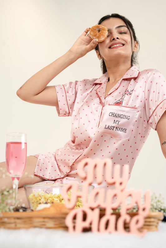 Changing My Last Name- Bride Shorts Set House of Comfort