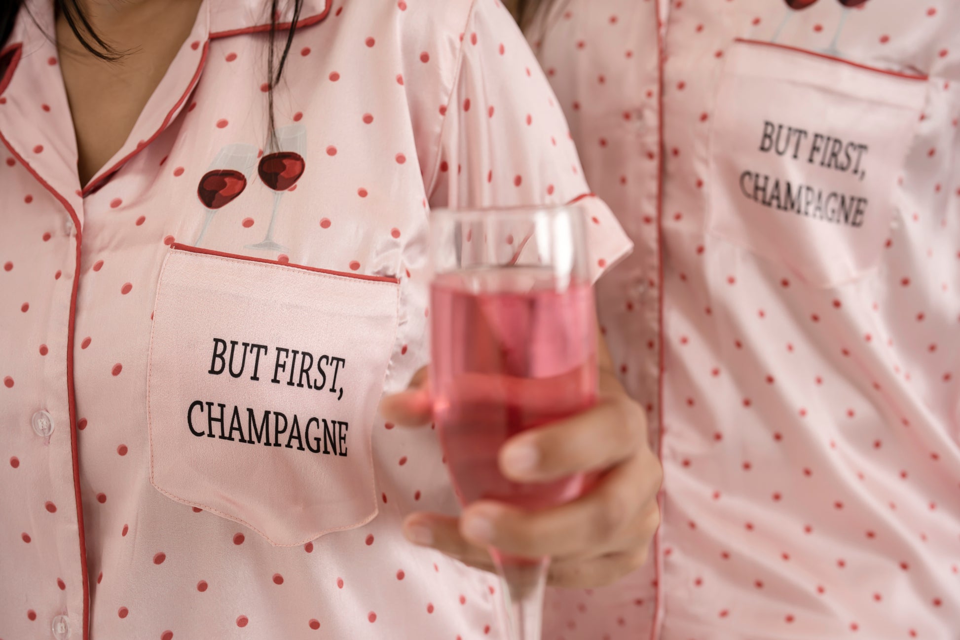 But First Champagne-Bridesmaid Shorts Set House of Comfort