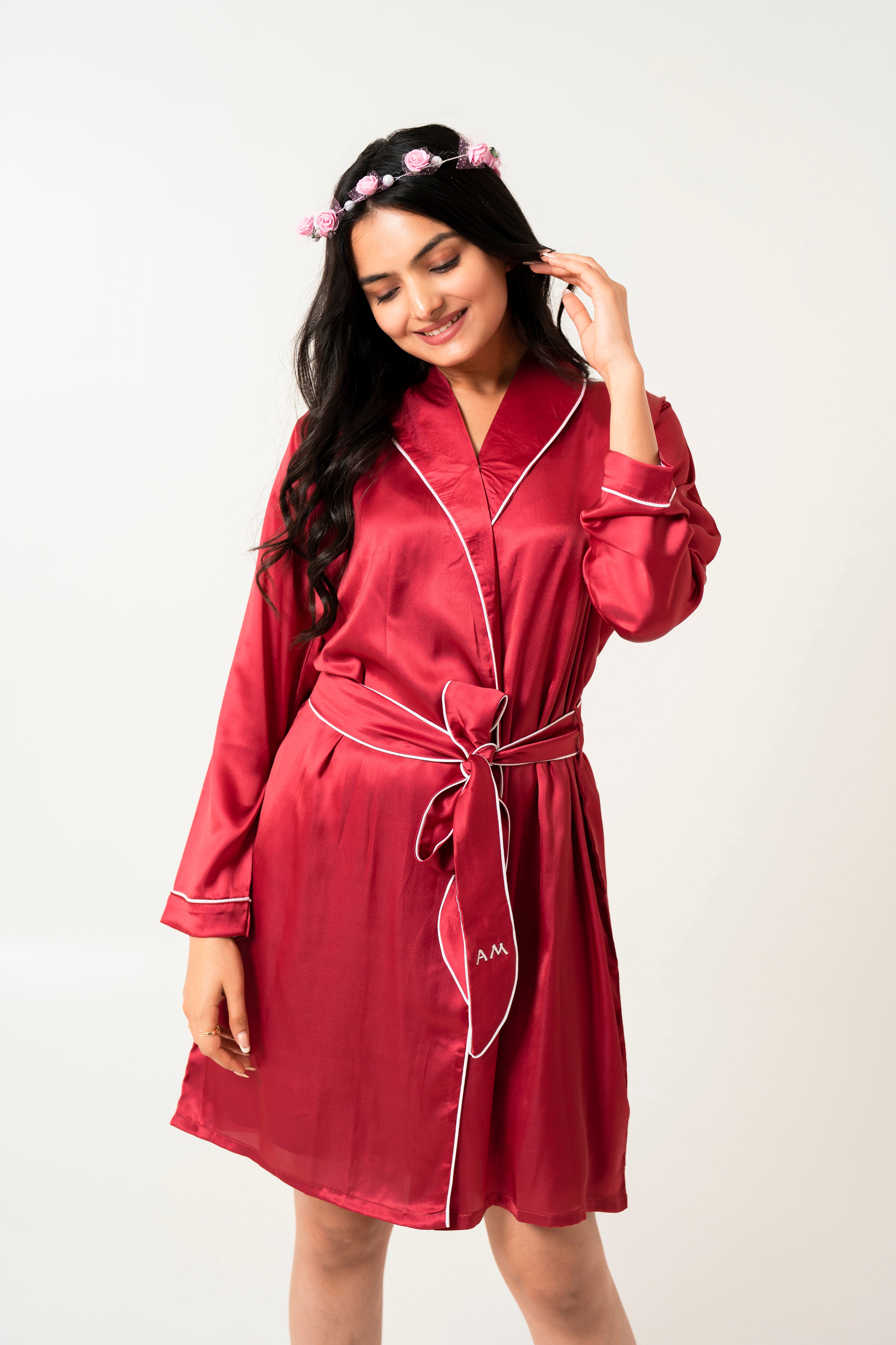 Comfert Fream Robe Bride Robe – Luxe Satin Bridal Robe for Indian Brides | House of Comfort