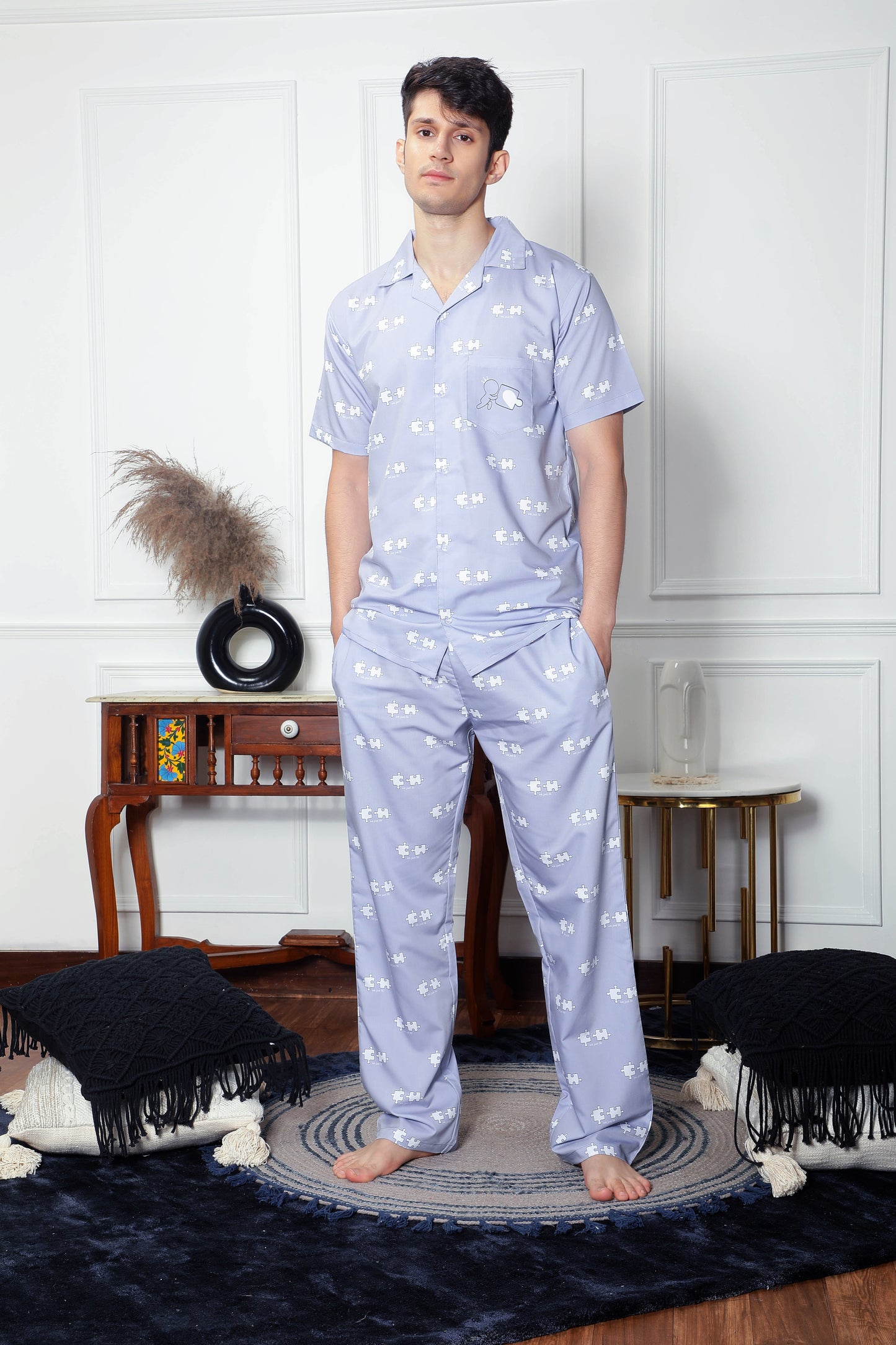 The Made for Each Other Couple PJ Set- Male thehouseofcomfort